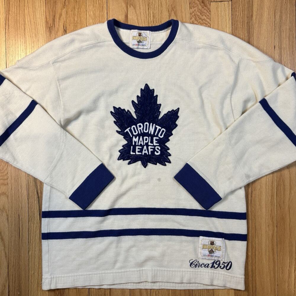 VTG CCM Toronto Maple Leafs Heritage Sweater Circa 1950 Jersey NHL Heritage FLAW